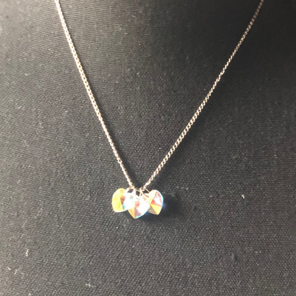 Iridescent heart necklace